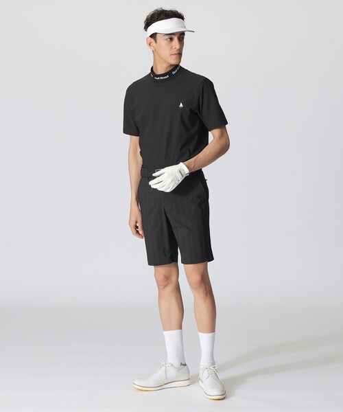 ゴルフ 「GOLF」シャドウストライプ　ショートゴルフパンツ メンズ