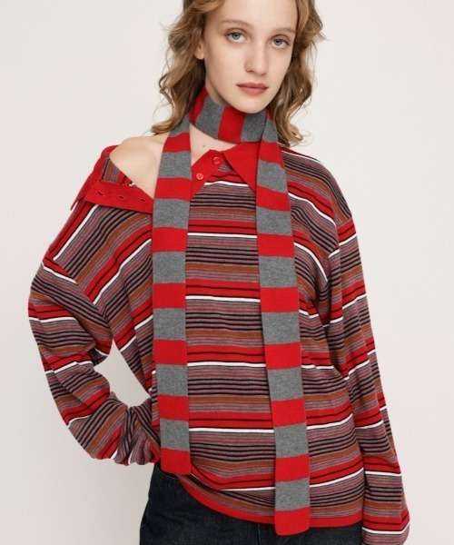 【新品・未使用】Theory ★2025SS ★ 綿ニット　S SLY ニット セーター 「2025AW」HG KNIT ASYMMETRY TOPS
