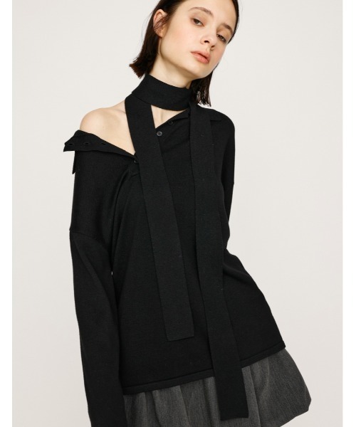 SLY ニット セーター 「2025AW」HG KNIT ASYMMETRY TOPS