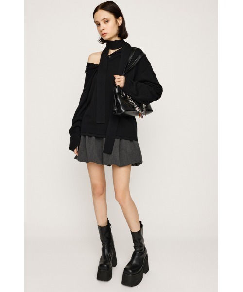 SLY ニット セーター 「2025AW」HG KNIT ASYMMETRY TOPS