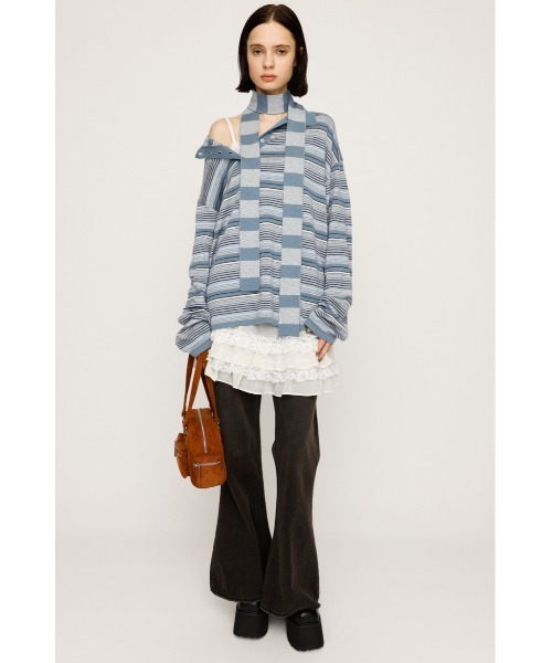 SLY ニット セーター 「2025AW」HG KNIT ASYMMETRY TOPS