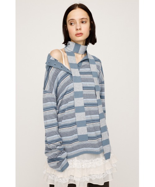 SLY ニット セーター 「2025AW」HG KNIT ASYMMETRY TOPS