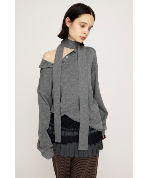 【新品・未使用】Theory ★2025SS ★ 綿ニット　S SLY ニット セーター 「2025AW」HG KNIT ASYMMETRY TOPS