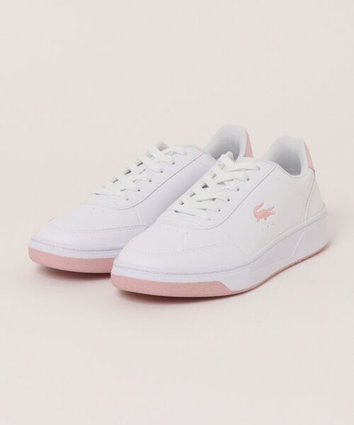 LACOSTE ホワイト23.5cmピンク レディース スニーカー ラコステ LACOSTE ホワイト ピンク レディース スニーカー 23.5