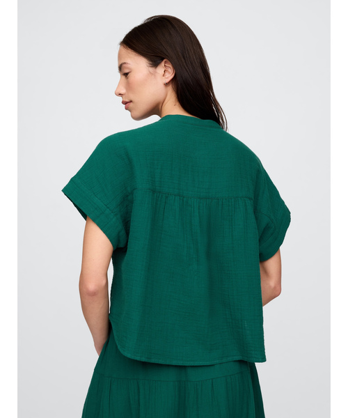 「GAP」 半袖ブラウス XX-SMALL オフホワイト レディース_画像4