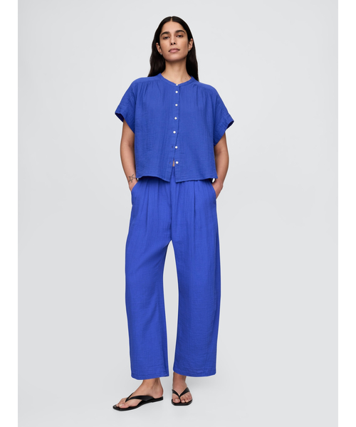 「GAP」 半袖ブラウス XX-SMALL オフホワイト レディース_画像6