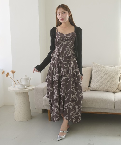 Ambre Neige（アンブルネージュ） ワンピース raffle ribbon camisole