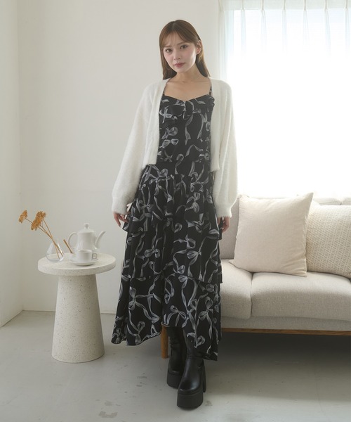 Ambre Neige（アンブルネージュ） ワンピース raffle ribbon camisole