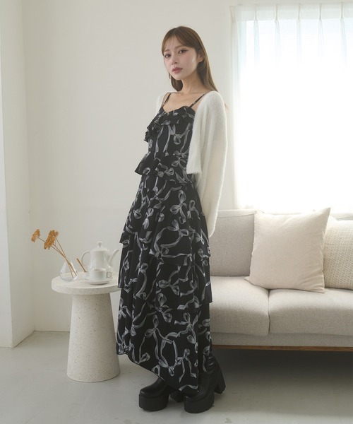 Ambre Neige（アンブルネージュ） ワンピース raffle ribbon camisole