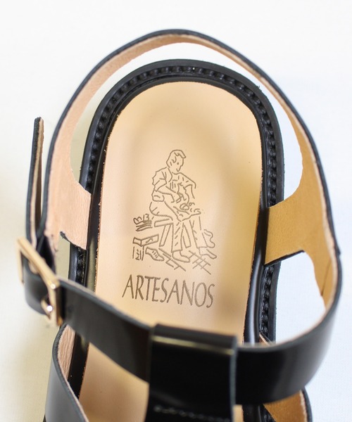 「ARTESANOS」 フラットサンダル 36 ブラック レディース_画像4