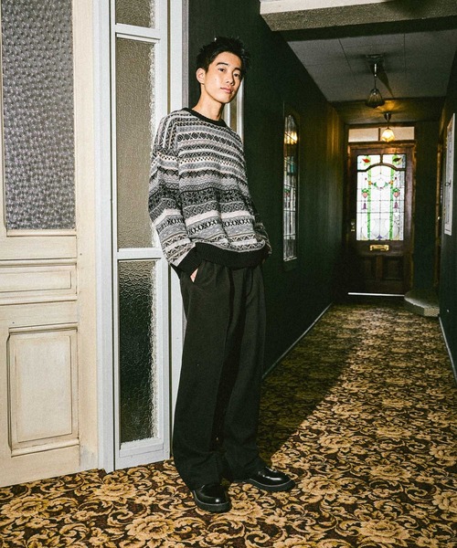 niko and…（ニコアンド） スラックス ワイドグルカスラックス メンズ