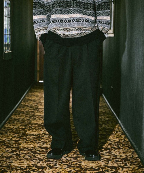 niko and…（ニコアンド） スラックス ワイドグルカスラックス メンズ