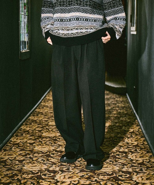 niko and…（ニコアンド） スラックス ワイドグルカスラックス メンズ