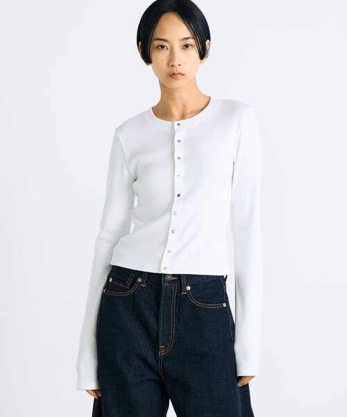 Edition（エディション） カーディガン コットンモダールフライス