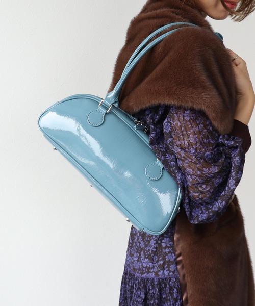 Three Four Time（スリーフォータイム） ボストンバッグ 横長エナメル