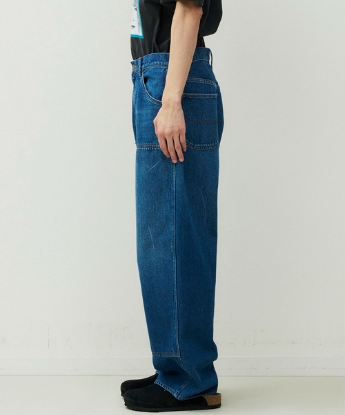 ワイドパンツ パンツ ダブルニーパンツ メンズの画像