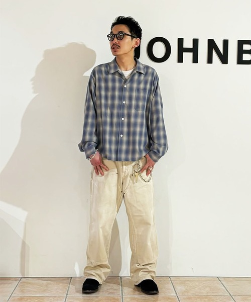 ワイドパンツ パンツ ダブルニーパンツ メンズの画像