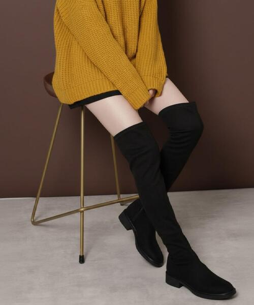 ESPERANZA（エスペランサ） ブーツ ストレッチフラットニーハイブーツ