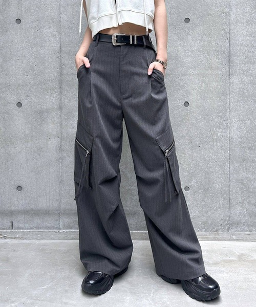 PAGEBOY（ページボーイ） カーゴパンツ FREE チャコールグレー