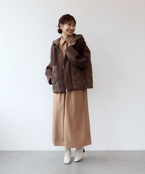 Jines（ジネス） ブルゾン アウター ダンボールニットフード切替