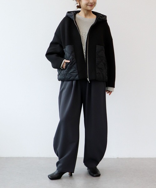Jines（ジネス） ブルゾン アウター ダンボールニットフード切替