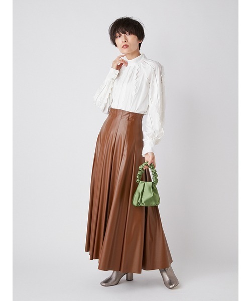 「FRAY I.D」 フレアスカート 0 モカ レディース_画像7