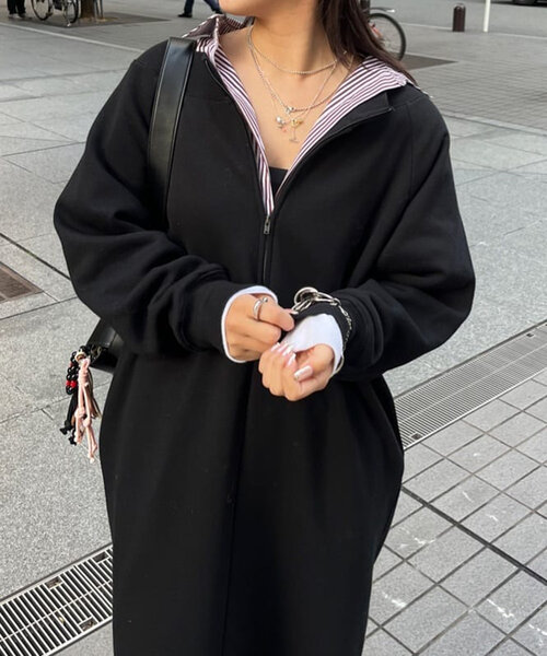 「DouDou」 長袖ワンピース FREE ベージュ レディース_画像4