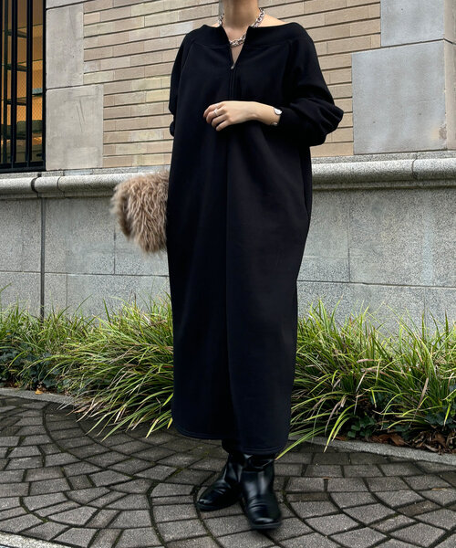 「DouDou」 長袖ワンピース FREE ベージュ レディース_画像6