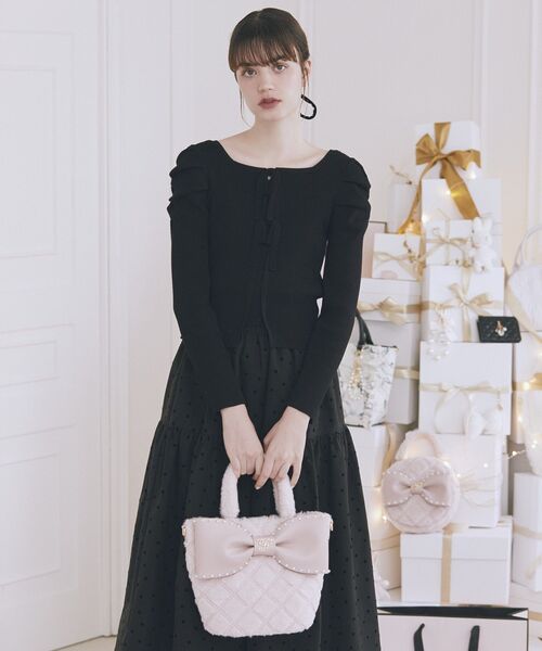 Maison de FLEUR（メゾンドフルール） ハンドバッグ フェイクファー 