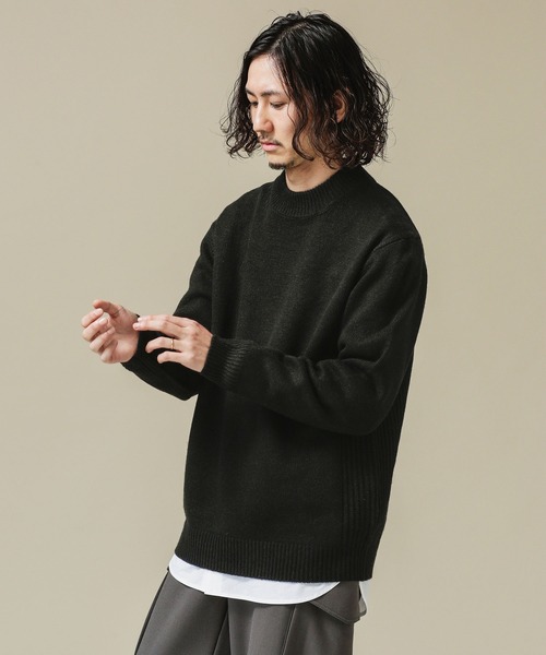 NANO universe（ナノ・ユニバース） 長袖ニット L ブラウン メンズ