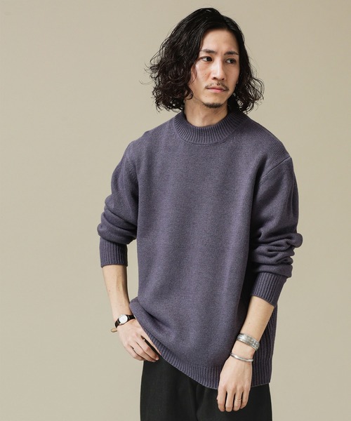 NANO universe（ナノ・ユニバース） 長袖ニット L ブラウン メンズ