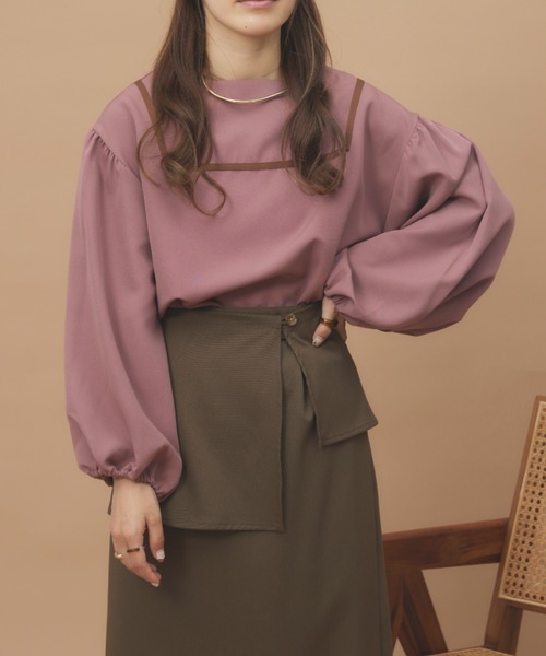 「moi tytto」 長袖ブラウス FREE ベージュ レディース_画像8