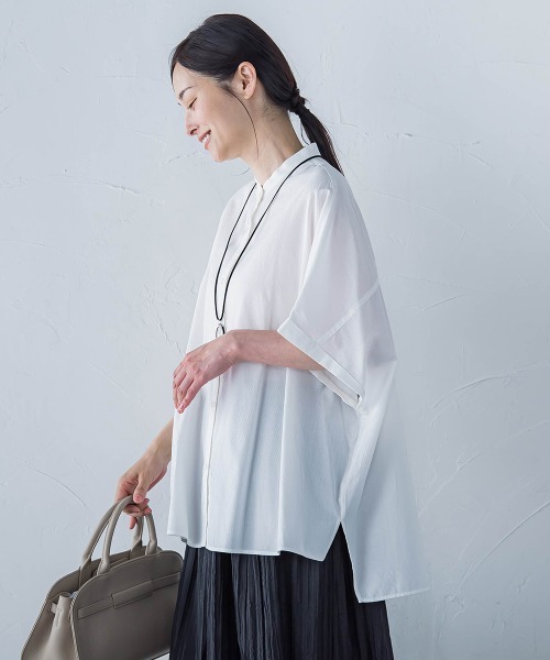 「LAUTREAMONT」 半袖ブラウス 9号 グリーン レディース_画像4