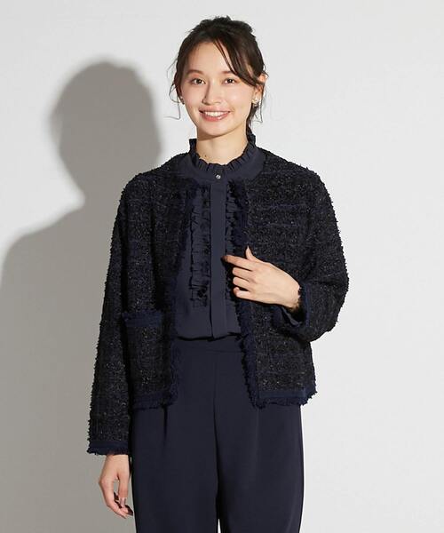 Lourmarin（ルールマラン） カーディガン 「noir」ツィードニット