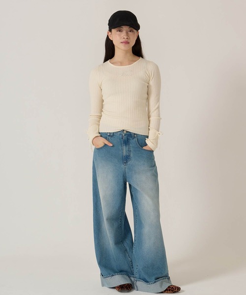 TINA：JOJUN（ティーナジョジュン） ワイドパンツ ジーンズ デニム