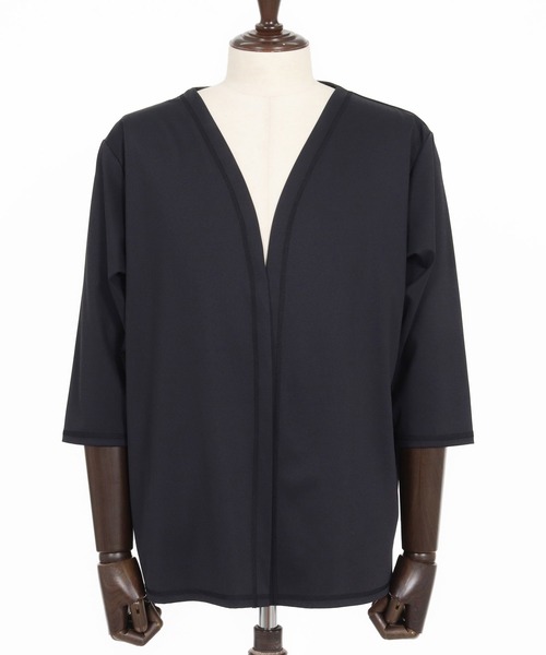 CAMBIO（カンビオ） カーディガン mcg3760-Stretch Smooth 3-4 Sleeve