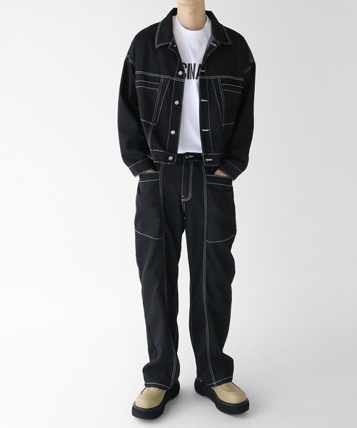 「minsobi」 デニムジャケット FREE ブラック メンズ_画像2