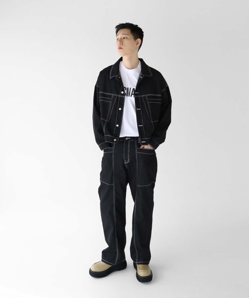 「minsobi」 デニムジャケット FREE ブラック メンズ_画像6