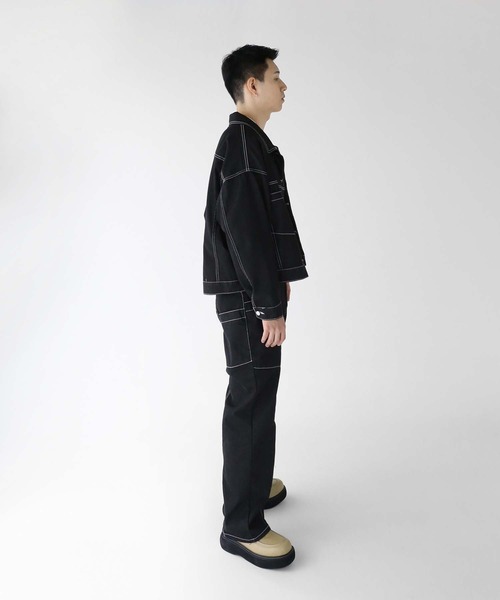 「minsobi」 デニムジャケット FREE ブラック メンズ_画像7