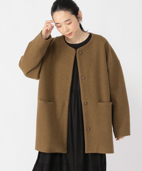 studio CLIP（スタディオクリップ） ノーカラーコート FREE ネイビー