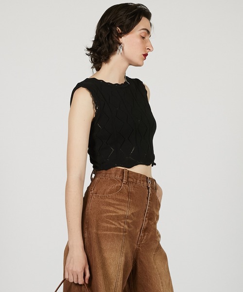 「PRANK PROJECT」 ニットベスト FREE ブラック レディース_画像5