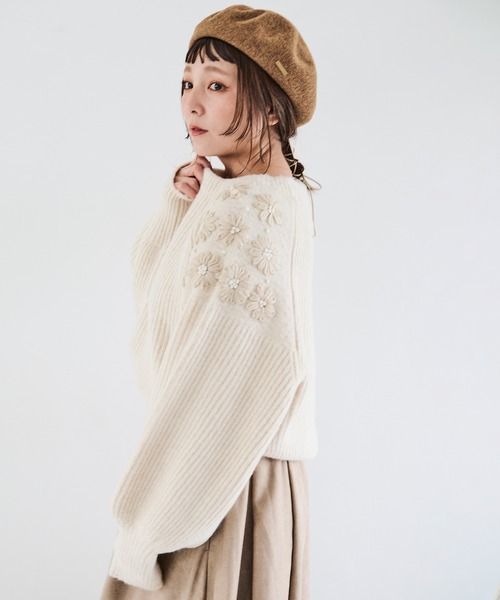 「Crisp」 長袖ニット FREE アイボリー レディース_画像5