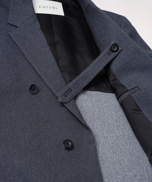 ジャケット テーラードジャケット Faux Denim Slant Belt Tailored Jacket メンズ レディースの画像