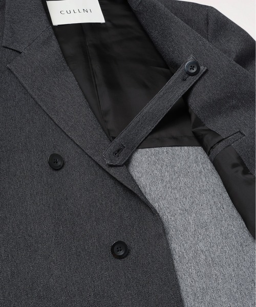 ジャケット テーラードジャケット Faux Denim Slant Belt Tailored Jacket メンズ レディースの画像