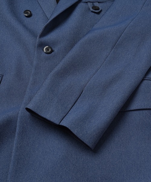 ジャケット テーラードジャケット Faux Denim Slant Belt Tailored Jacket メンズ レディースの画像