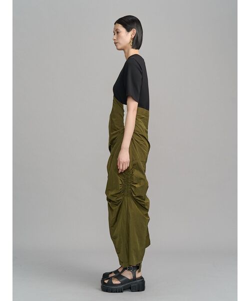 UN3D 新品ワンピース UN3D. - ジップ ネック ニット ワンピース (ブラック) ZIP NECK KT OP