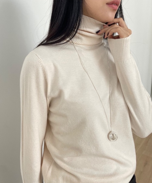 「Didot.showroom」 タートルネックニット FREE ブラック レディース_画像7