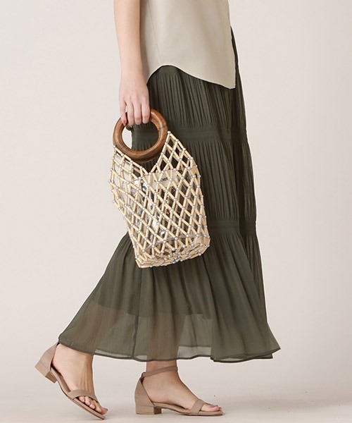 「Droite lautreamont」 プリーツスカート 2 グリーン レディース_画像7