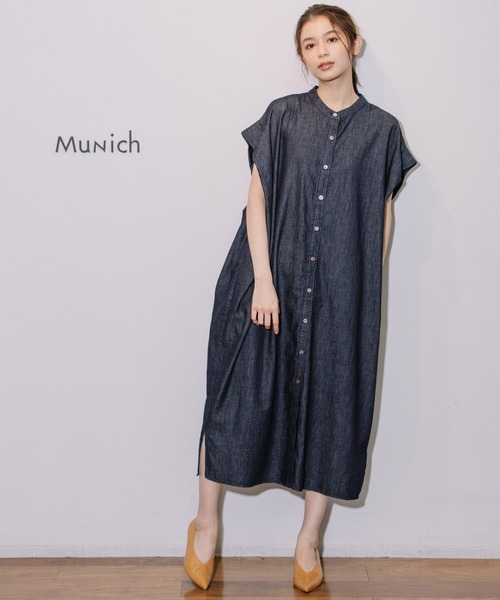 「Munich」 ノースリーブワンピース FREE グレー レディース_画像2