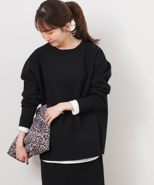 「JOURNAL STANDARD relume」 長袖ニット FREE チャコールグレー レディース_画像6